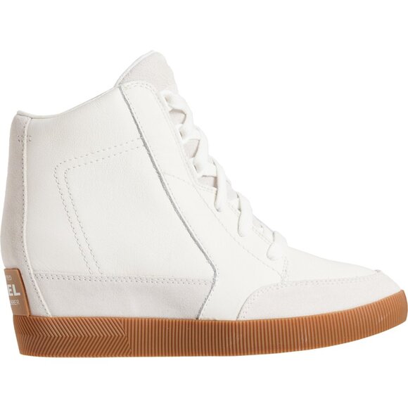 NEW Sorel  Out N About Wedge Shoes Waterproof Leather Sea Salt For Women 825 5s3 - Picture 2 of 7